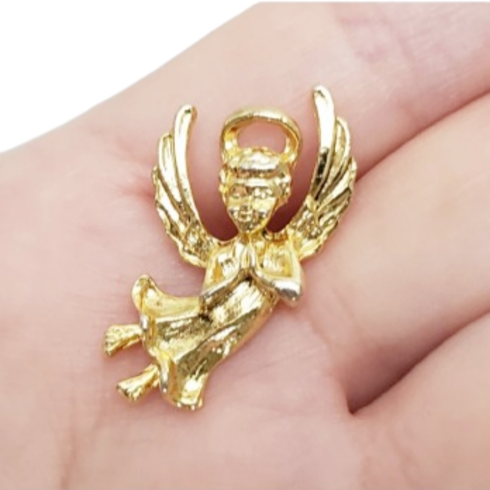 Cute Gold Praying Angel Tack Pin Brooch